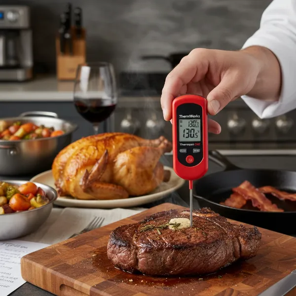 Using Thermapen ONE to perfectly cook various meats for optimal results