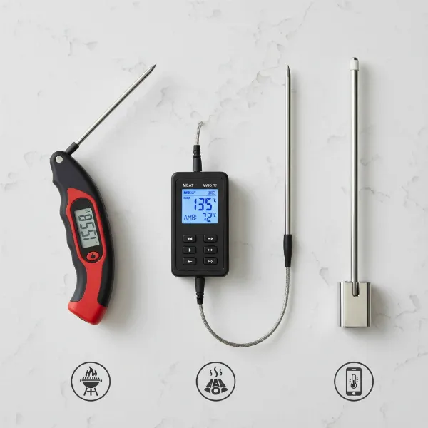 Comparison of instant-read, wired, and wireless meat thermometers for different cooking styles.